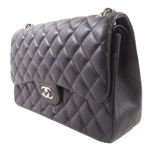 CHANEL CC SHW Large Classic Chain Shoulder Bag A58600 Lambskin Leather Black