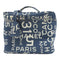 CHANEL CC SHW Vintage Vanity Case Handbag Canvas Blue