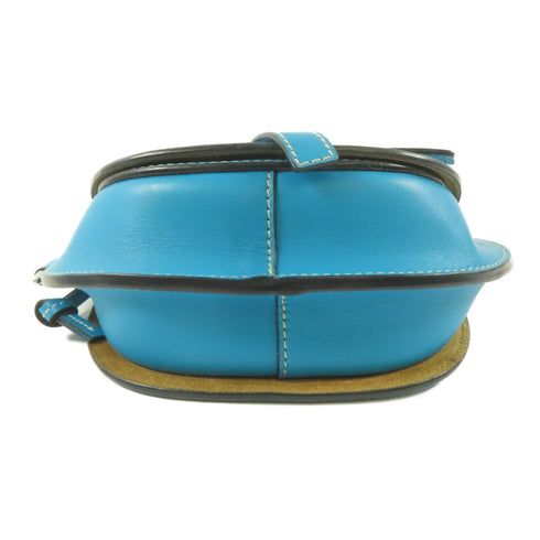LOEWE SHW Gate Bumbag Waist Body Bag Calfskin Leather Blue