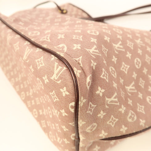 LOUIS VUITTON LV GHW Neverfull MM Shoulder Tote Bag M40515 Monogram Idylle Red