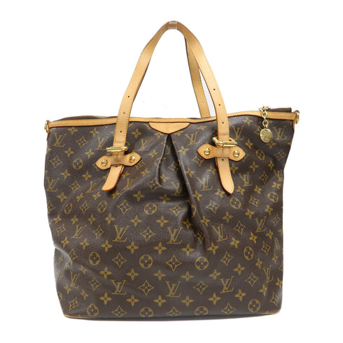 LOUIS VUITTON LV GHW Palermo GM 2 Way Bag M40146 Monogram Brown
