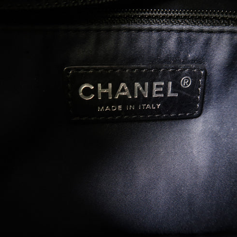 CHANEL CC SHW Backpack Rucksack Lambskin Leather Black