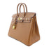 HERMES GHW Birkin 25 Handbag Togo Leather Gold Brown