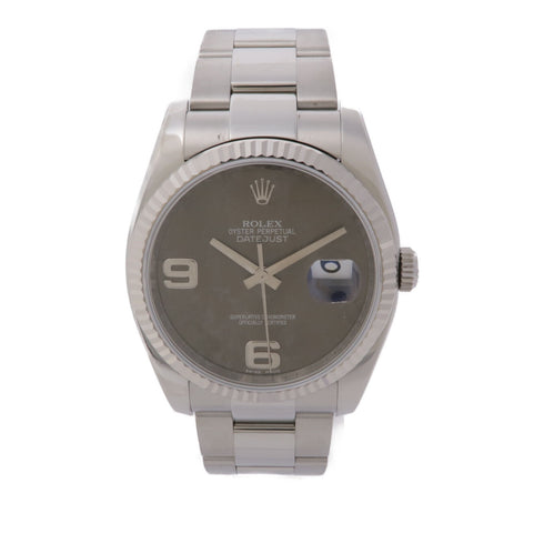 ROLEX Datejust 36mm 116234 Automatic Watch Stainless Steel/18K White Gold Grey