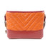 CHANEL Herringbone CC GHW SHW Chain Shoulder Bag Calfskin Leather Orange