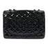 CHANEL CC SHW Large Classic Chain Shoulder Bag Patent Leather Black v1