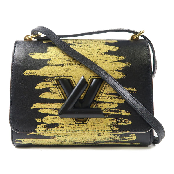 LOUIS VUITTON LV GHW Twist PM Shoulder Bag M51655 Calfskin Leahter Black/Gold