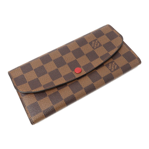 LOUIS VUITTON LV GHW Emilie Long Wallet N63544 Damier Ebene Brown