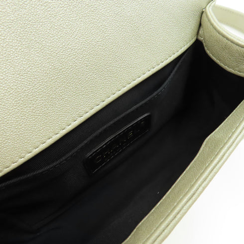 CHANEL CC GHW Chain Shoulder Bag Lambskin Leather A92699 Gold