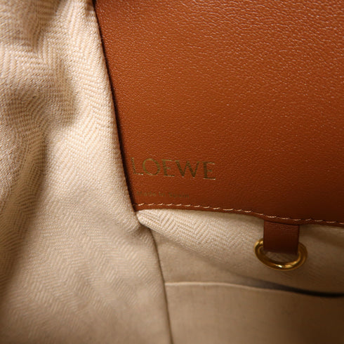 LOEWE GHW Hammork 2 Way Bag Canvas/Leather Brown