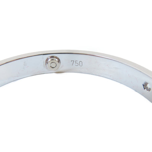 CARTIER 4 Diamonds Love Bangle 18K White Gold Cartier #17 #16.25cm