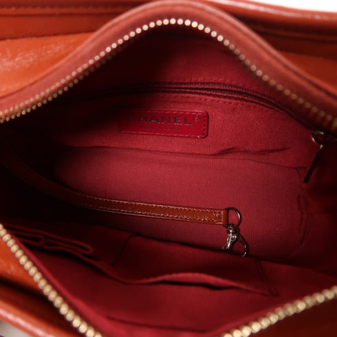 CHANEL CC Gabrielle Small Chain Shoulder Bag Calfskin Leather Red