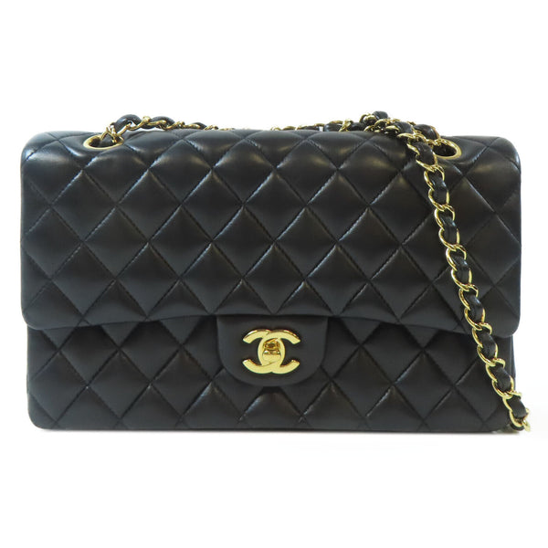 CHANEL Quilted CC GHW Classic 25 Chain Shoulder Bag Lambskin Leather Black