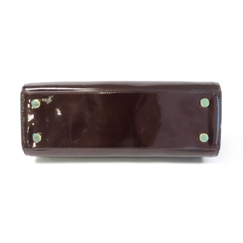 LOUIS VUITTON LV GHW Brea MM Handbag/Tote Bag Monogram Vernis Red