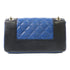 CHANEL Quilted CC GHW Chain Shoulder Bag Calfskin Leather Black/Blue v1
