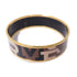 HERMES Bangle Bracelet Accessories Enamel Metal Gold Brown