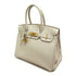 HERMES GHW Birkin 30 Hand Bag Togo Leather White