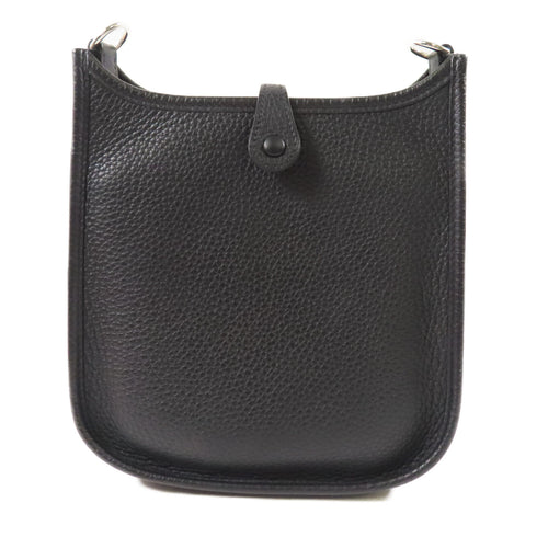 HERMES PHW Evelyne TPM Shoulder Bag Clemence Leather Black v1