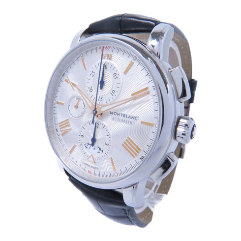 MONTBLANC 4810 41mm Automatic Watch #114855 Stainless Steel White