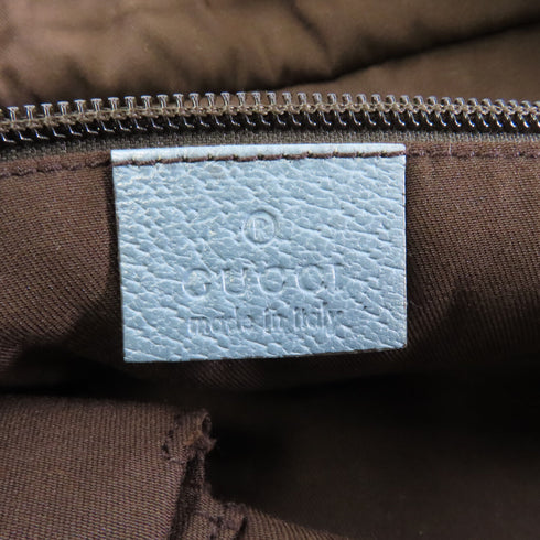 GUCCI GG SHW Tote Shoulder Bag 131230 Canvas Beige Light Blue