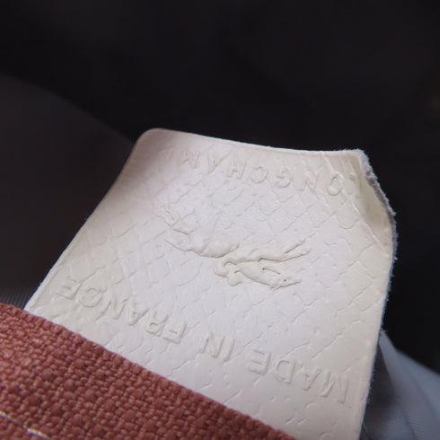 Longchamp SHW Handbag Nylon Pink White