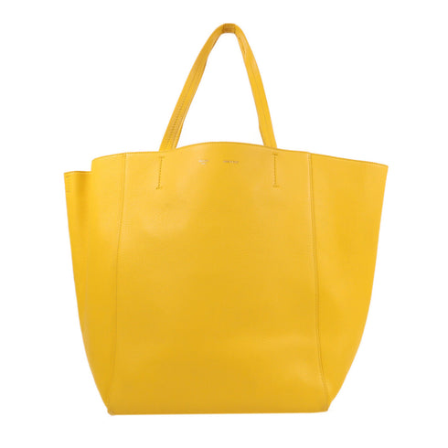 CELINE Tote Bag Shoulder Bag Calfskin Leather Yellow