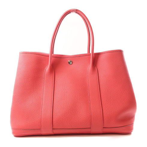 HERMES PHW Garden Party PM Handbag Tote Bag Negonda Leather