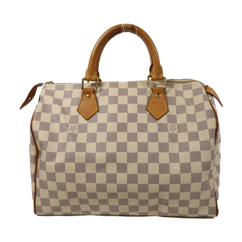 LOUIS VUITTON LV GHW Speedy 30 Hand Bag M41533 Damier Beige