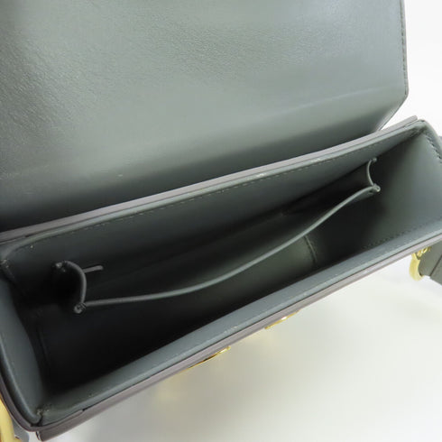 Christian Dior CD GHW 30 Montaigne Shoulder Bag M9204 Calfskin Leather Gray