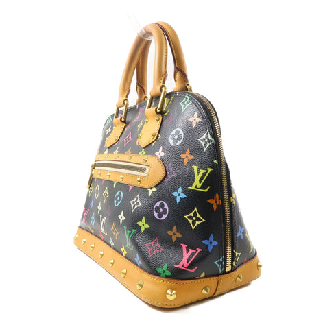 LOUIS VUITTON LV GHW Alma Handbag M92646 Monogram Multicolore Black