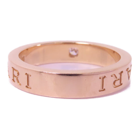 BVLGARI B-zero1 Double Logo 1P Diamond Ring 18K Pink Gold Bvlgari#53 US#6.5