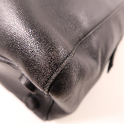 PRADA SHW Vitello City Handbag B8773 Calfskin Leather Black