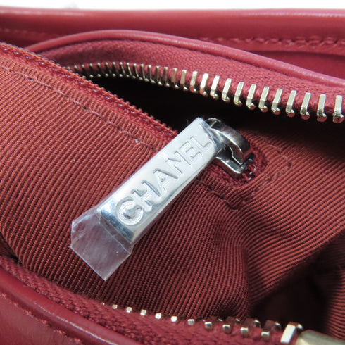 CHANEL Quilted CC Gabrielle Small Chain Shoulder Bag Calfskin Leather A91810 Red