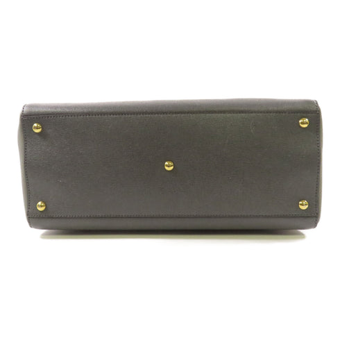 FENDI GHW 2 Jours 2 Way Shoulder Bag 8BH250 Calfskin Leather Grey