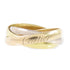 CARTIER Trinity Ring Cartier#49 US#4.25 18K Yellow Gold White Gold Rose Gold