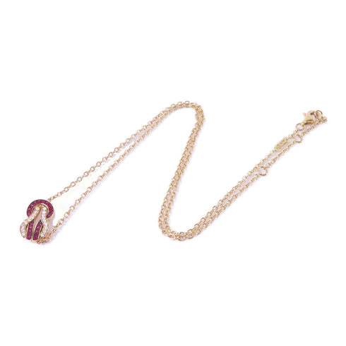 FRED Gold Necklace with Diamond 18K Rose Gold
