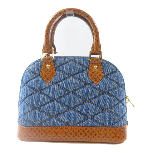 LOUIS VUITTON LV GHW Alma BB 2 Way Shoulder Handbag M55048 Monogram Denim Blue