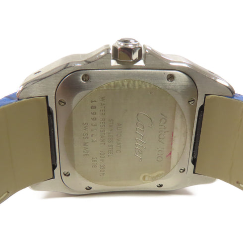 CARTIER Santos 100 Automatic Watch W20126X8 Stainless Steel White