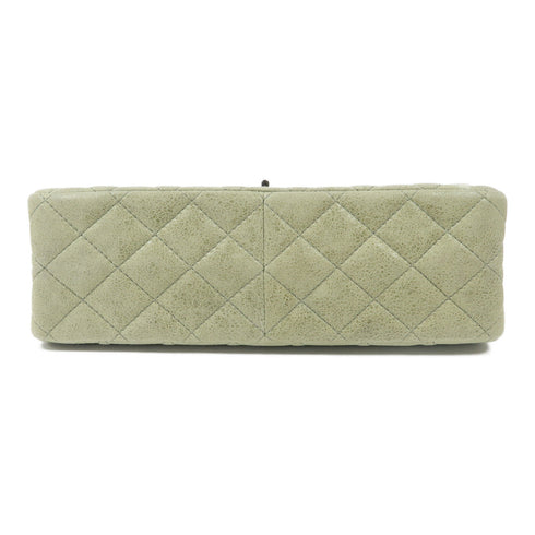CHANEL Quilted CC 2.55 Chain Shoulder Bag Calfskin Leather Green