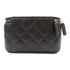CHANEL CC GHW Small Vanity Case Chain Shoulder Bag Calfskin Leather Black