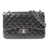 CHANEL Quilted CC SHW Classic Jumbo Chain Shoulder Bag Lambskin Leather Black v2