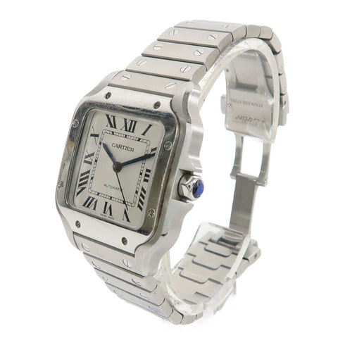 CARTIER Santos De Cartier Automatic Watch WSSA0029 Stainless Steel White