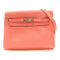 HERMES PHW Kelly Dance Shoulder Bag Evercolor Leather Rose D'ete Pink