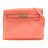 HERMES PHW Kelly Dance Shoulder Bag Evercolor Leather Rose D'ete Pink