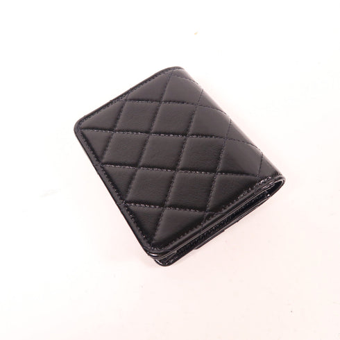CHANEL CC SHW 31 Wallet Calfskin Leather Black