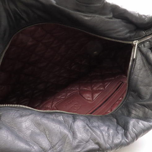 CHANEL CC SHW Coco Cocoon Tote Bag Lambskin Leather Black