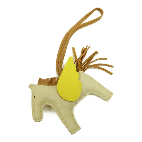 HERMES Rodeo Pegase PM Charm Swift Leather Beige/Yellow