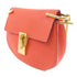 Chloe GHW Chain Shoulder Bag Crossbody Calfskin Leather Orange