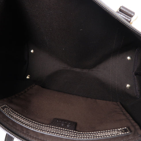 GUCCI GG GHW Shoulder Tote Bag 268640 Coated Canvas Brown