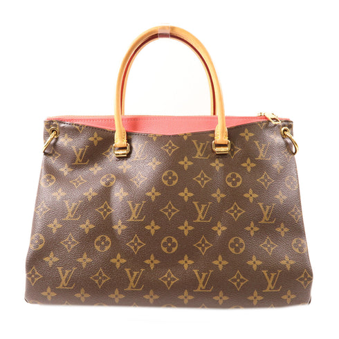 LOUIS VUITTON LV GHW Pallas 2 Way Shoulder Bag Handbag M50067 Monogram Brown
